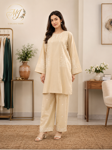 The Alabaster Sand Delicate Threadwork Pret