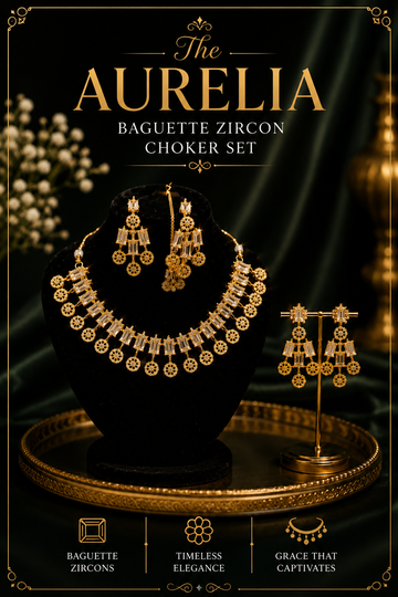 The Aurelia Baguette Zircon Choker Set