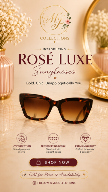 Rose Luxe Tortoise Square Sunglasses – Premium UV400 Fashion Eyewear