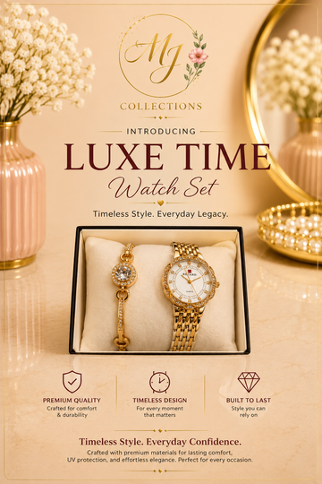 Reward Women's Luxury Watch & Bracelet Gift Set