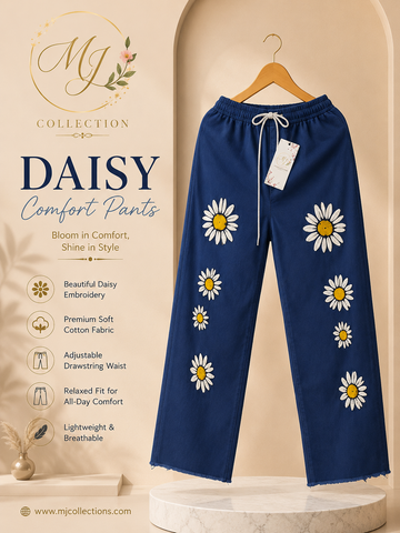 Women's Premium Denim Comfort Pants – Relaxed Fit Drawstring Jeans