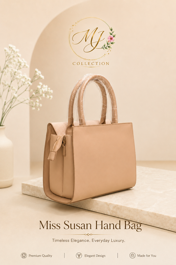 Miss Susan Premium Beige Tote Hand Bag for Women