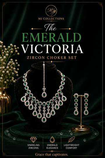 The Emerald Victoria Zircon Choker Set