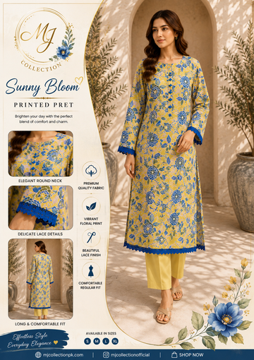 Golden Azure Printed Pret